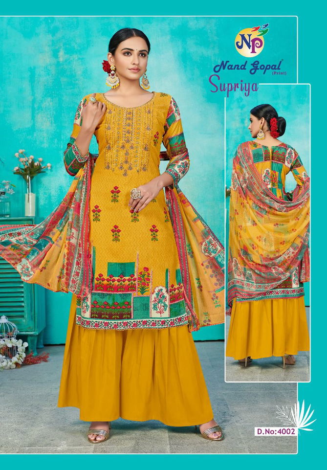 Nand Gopal Supriya 4 Fancy Designer Cotton Printed Dress Material Collection